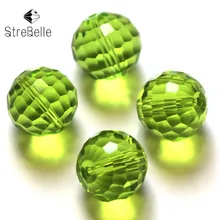 Großhandel 100pcs/tasche Faceted Runde Kristall Glas Quarz 6mm Lose Spacer Perlen für Schmuck Machen