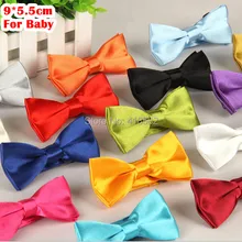 LJ006-Крутой Детский галстук-бабочка, чистый цвет, высококачественный полиэстер, неформальный галстук-бабочка на день детей, 20 шт. в партии