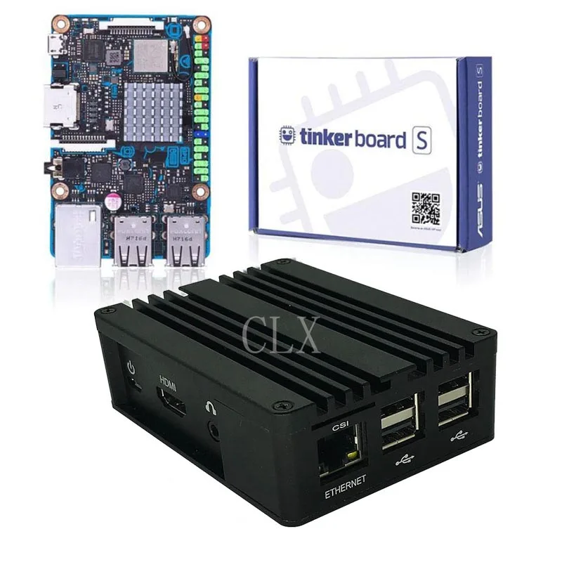 Чехол Tinker board/Tinker board S алюминиевый чехол с вентилятором для ASUS SBC|Аксессуары