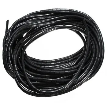 

10 meters Spiral Tube Flexible Cord PC Home Cinema Cable Wire Organizer Wrap Management black White Blue