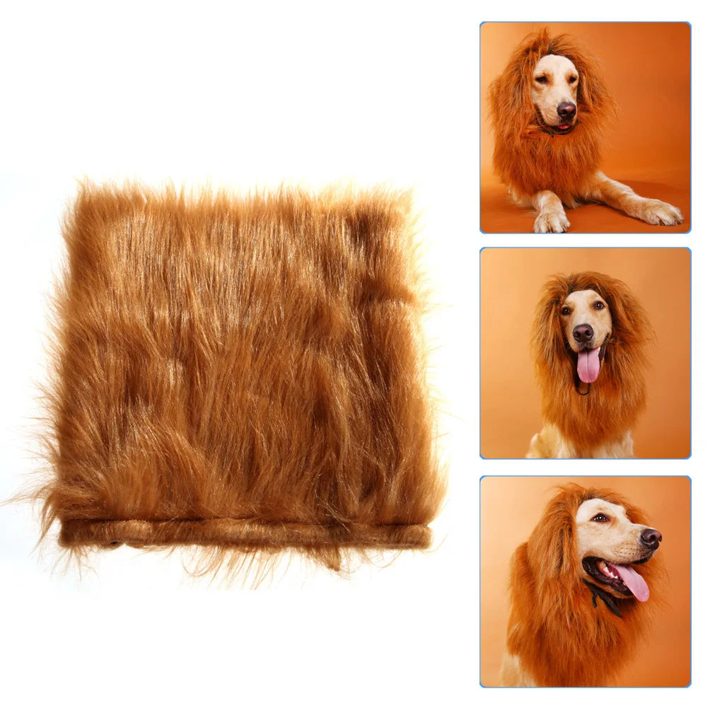 Костюм животного Лев парик для собаки Хэллоуин фестиваль нарядное платье