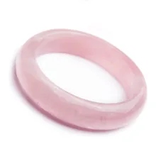 Натуральный розовый кварц кристалл драгоценный камень Женская мода браслет внутренний Диаметр 53 мм