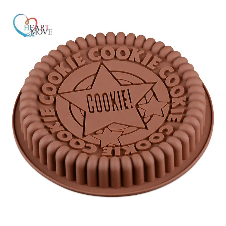 1pc Round Silicone Cake Pan Big Cookie Silicon Baking Mold Biscuit