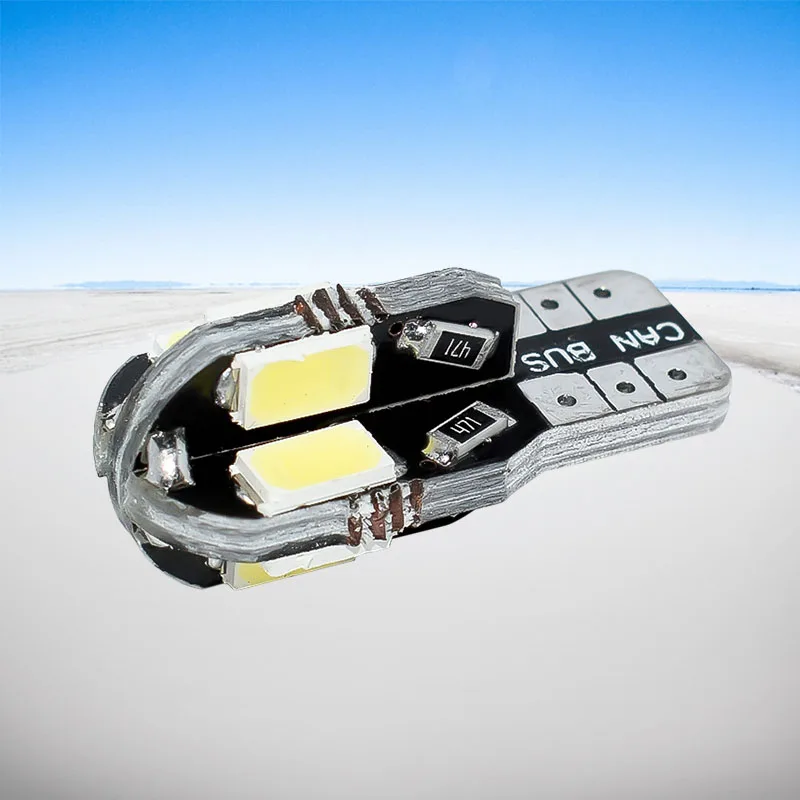 

100pcs T10 8 SMD 5630 5730 LED Canbus Error Free auto Lights W5W 8smd Car Wedge Tail Side Bulb reading lamp NO ERROR 12V 100X
