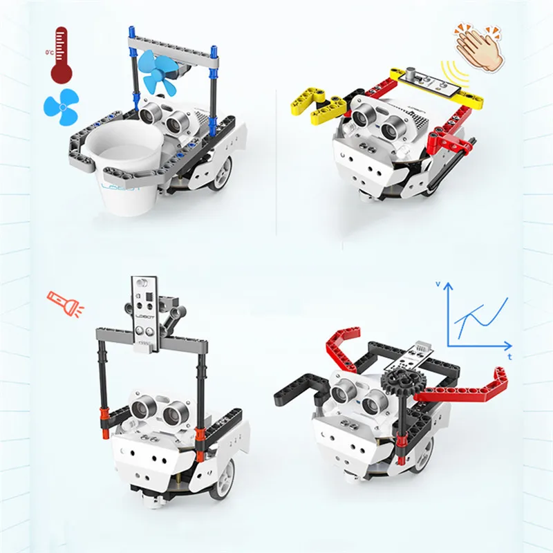 LOBOT Qbot Pro DIY scatch3.0 программируемый Многофункциональный отслеживающий расторг приложение образование умный RC робот автомобиль совместимый