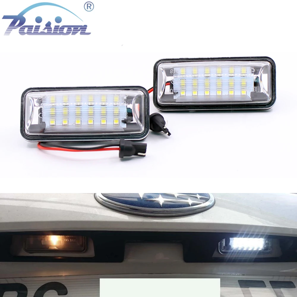 

2PCS White 18SMD LED License Plate Light Rear Registration Number Plate Lamp For Toyota GT86 FT86 Scion FR-S Subaru BRZ WRX XV