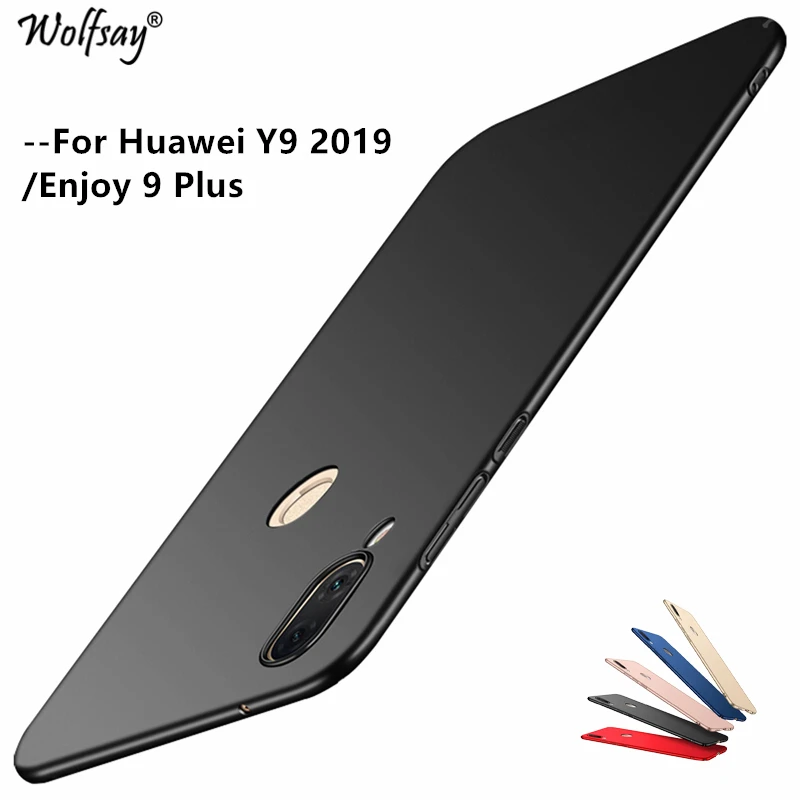 

PC Cover Huawei Y9 2019 Case Silm Luxury Smooth Hard Phone Case For Huawei Y9 2019 Back Cover Huawei Enjoy 9 Plus Y9 2019 Fundas