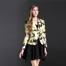 Европа модные женские туфли тонкий Тренч осень-зима пальто Верхняя одежда с отложным воротником Цветочный принт Signle Кнопка C2568