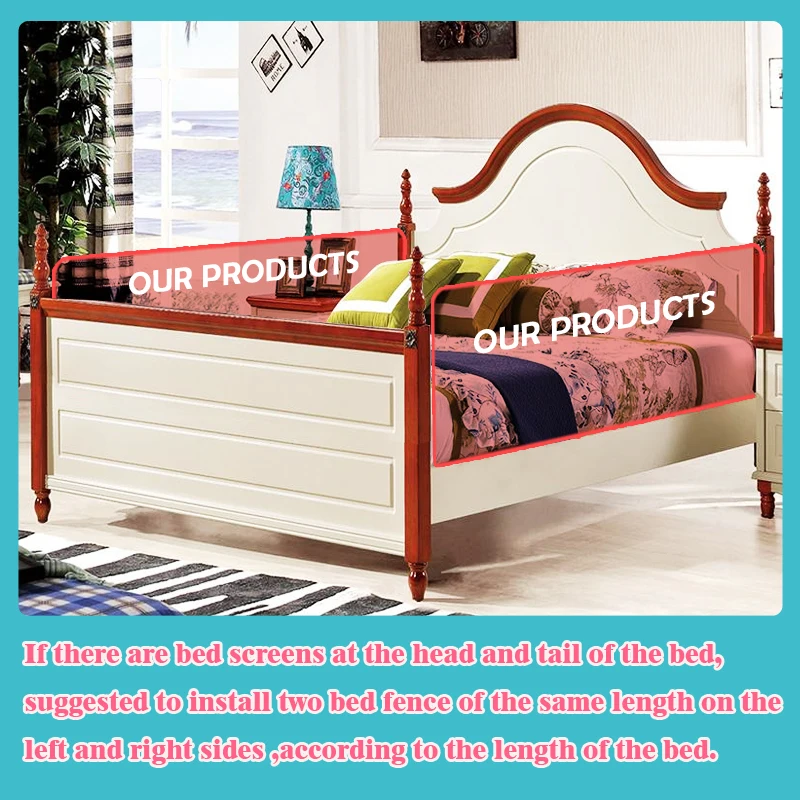 2PCS Baby Bed Fence for two sides of bed child Barrier for toddler Guardrail Safe Kids playpen for beds Crib Rail Security Fence 2PCS Baby Bed Fence for two sides of bed child Barrier for toddler Guardrail Safe Kids playpen for beds Crib Rail Security Fence