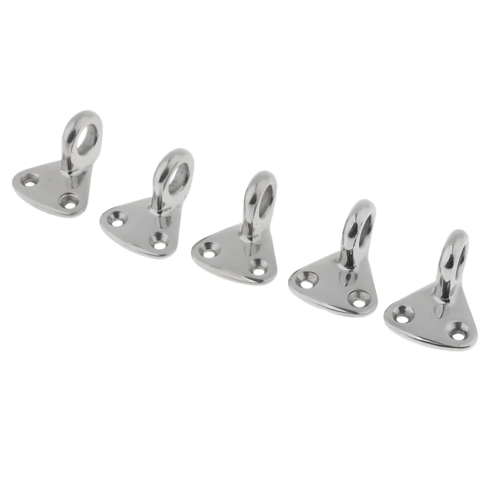 Robe/Coat/Hat Wall Mounted J Hook Boat Hanger Ring 316 Stainless Steel pack of 5