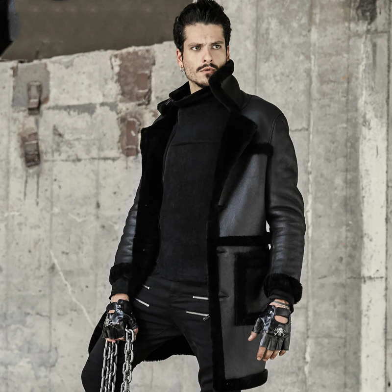 shearling coat men's