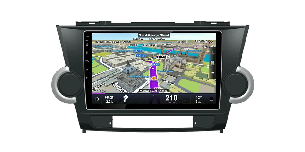 ZaiXi IPS Android 2 DIN Car DVD GPS For Toyota Highlander 2007~2013 Navigation multimedia player Stereo radio WiFi system 6