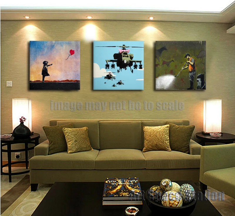 Framed Print Banksy Graffiti Art Balloon Poster Helicopters Street Framed Print Banksy Graffiti Art Balloon Poster Helicopters Street Removal Canvas Wall Pictures For Living Room Home Decor In Painting Calligraphy