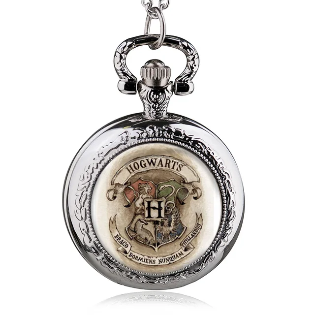 Antique Medium Hogwarts Quartz Pocket Watch Mens Analog Pendant Necklace Antique Medium Hogwarts Quartz Pocket Watch Mens Analog Pendant Necklace