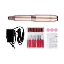 Электрическая сверла для ногтей портативная дрель для ногтей ручка в форме маникюрная пилочка для ногтей педикюр набор шлифовальный станок для акриловых гелевых ногтей