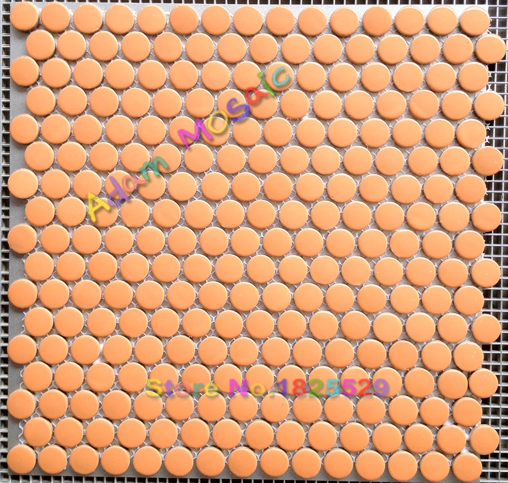 Penny Round Tiles Orange Mosaic Tile Ceramic Glazed Porcelain Penny Round Tiles Orange Mosaic Tile Ceramic Glazed Porcelain Bathroom Wall Subway Backsplash On Aliexpress Alibaba Group