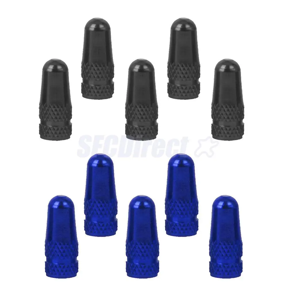 10Pcs/set Blue Black Bicycle Wheel Tire Covered Protector Road MTB French Tyre Dustproof Bike Presta Valve Cap Accessories