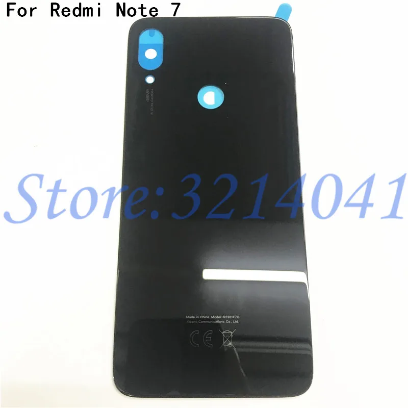 Оригинальное стекло 6," для Xiaomi Redmi Note 7 задняя крышка аккумулятора стеклянная задняя крышка корпуса Дверь для Xiaomi Redmi Note 7+ логотип
