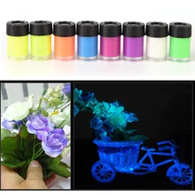 1 шт цветной акриловый порошок УФ гель порошок пыль дизайн украшения ногтей блеск фосфорное светящееся порошковое покрытие светится в темноте