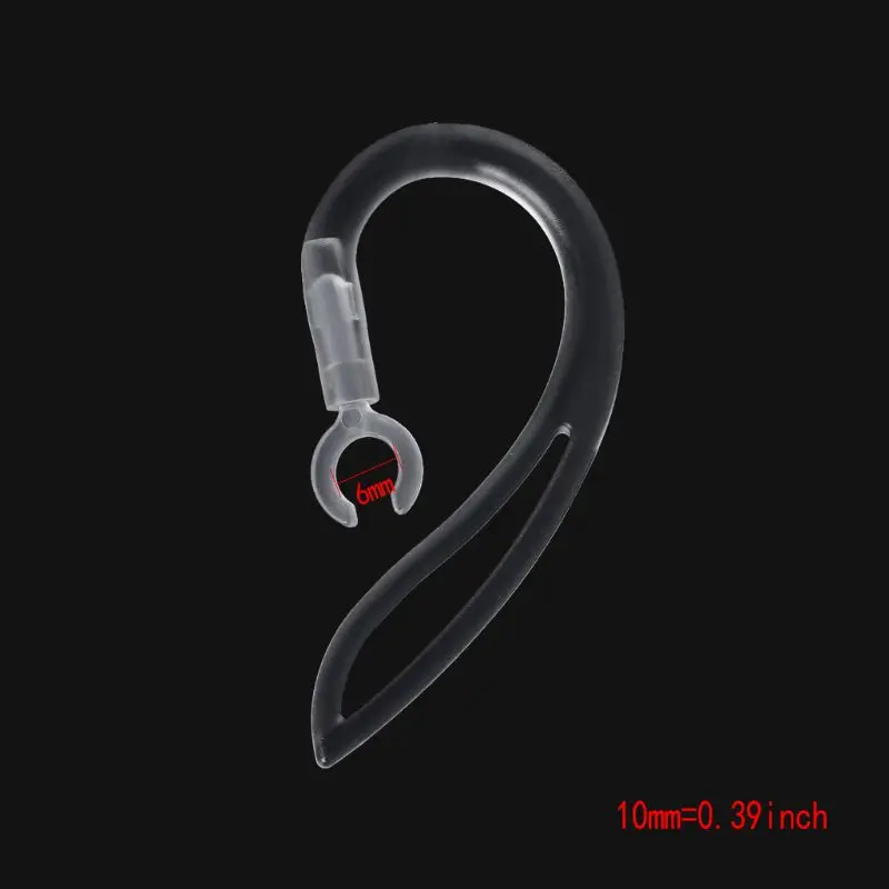 6mm Bluetooth Earphones Transparent Soft Silicone Ear Hook Loop Clip Headset