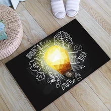 Современный Креативный лампочка ковер спальня гостиная милый мультфильм Прямоугольный Коврик для дома