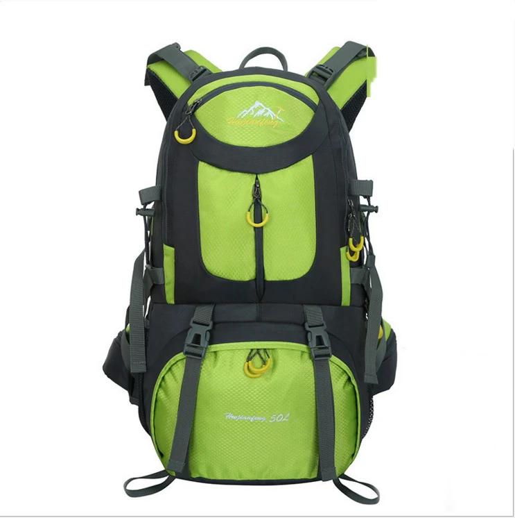 60L мужской рюкзак унисекс, дорожная сумка, спортивная сумка, водонепроницаемая, для альпинизма, туризма, альпинизма, кемпинга, рюкзак для мужчин - Цвет: Зеленый