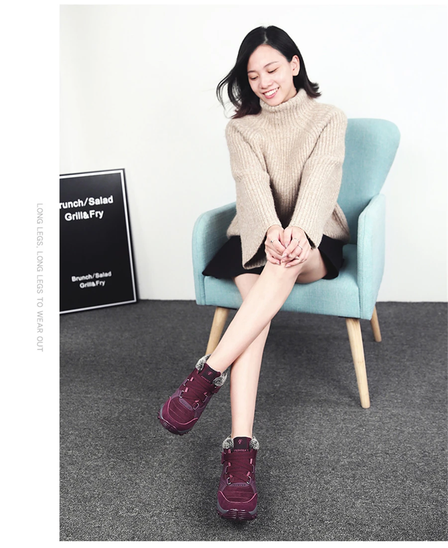 STS BRAND 2019New Winter Women Snow Boots Women Warm Push Ankle Boots Block High-tops Female Waterproof Boot Rubber Travel Shoes (18)