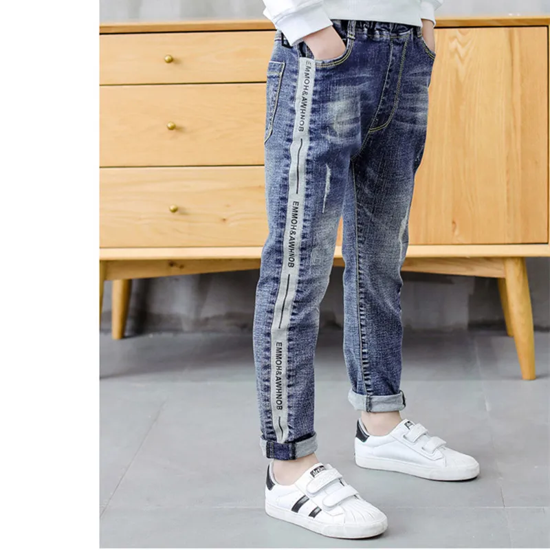 

Children denim pants big boys slim jeans 2019 fashion kids trousers spring child Fashion boy jeans, suitable for: 3-14 years old
