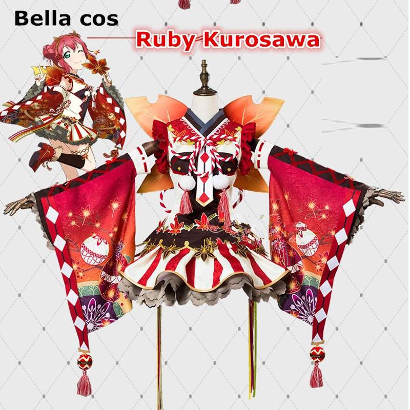 Lovelive sunshine Aqours красный кленовый листок рубиновый Куросава костюм для косплея