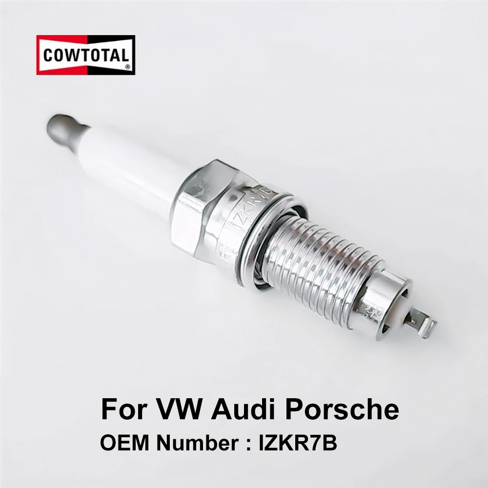 

COWTOTAL Double Iridium Spark Plug IZKR7B for Volkswagen Golf Eos Phaeton Caravelle Touareg Porsche Cayenne Audi A3 TT