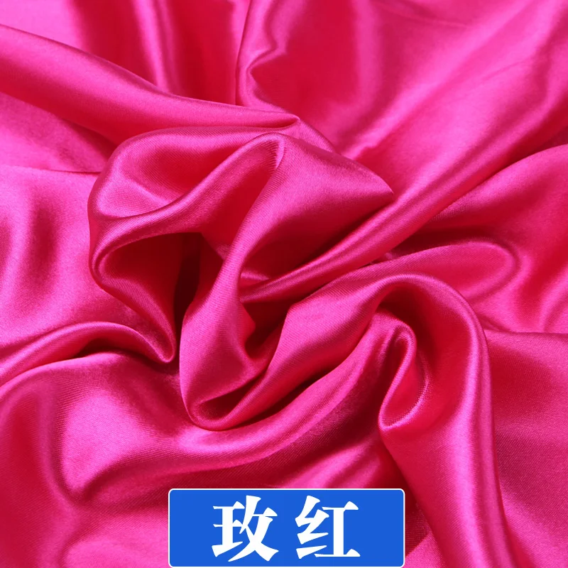 Rose red 100 см* 150 см атласная ткань молочный шелк парча ткань 16 цветов Подарочная коробка Подкладка платье Lieb - Цвет: Rose red