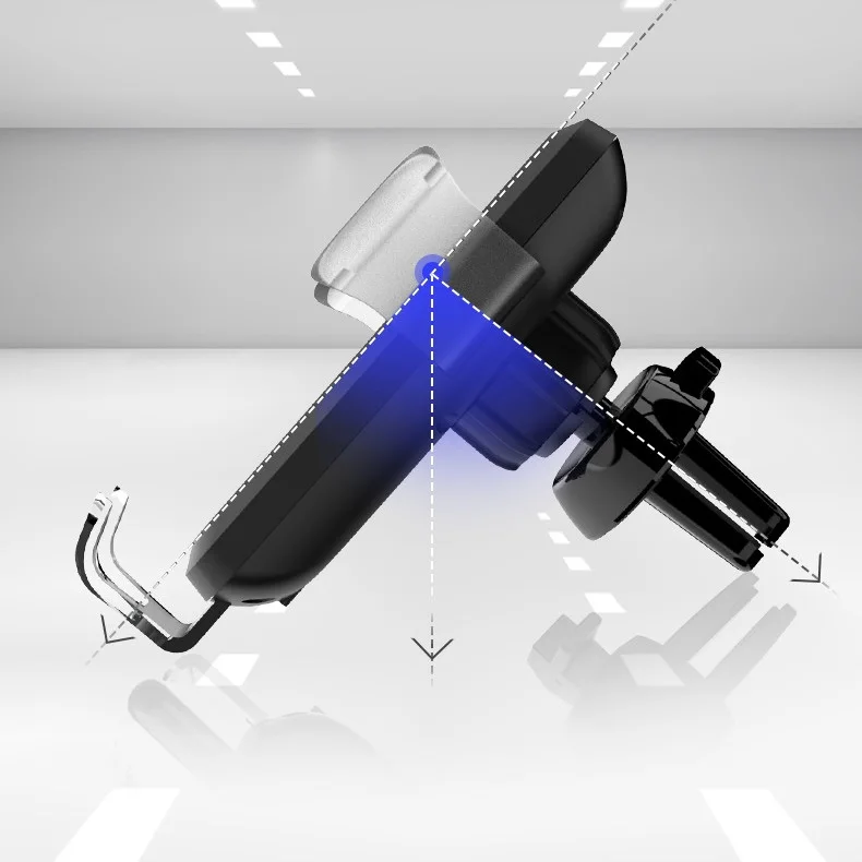 Qi Беспроводное зарядное устройство для автомобиля держатель телефона для iPhone X XS MAX 8 7 samsung подставка-держатель для мобильного телефона крепление, устанавливаемое на вентиляционное отверстие в салоне автомоби