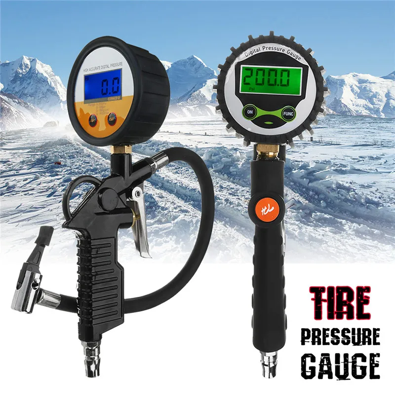 220psi Tire Air Pressure Gauge Multiple unit display LCD Digital