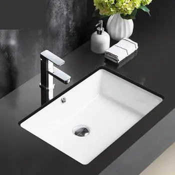 

Square Ceramic Washbasin Hotel undercounter white ceramic wash basin bathroom sink