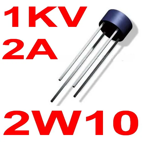 ( 20 pcs/lot ) 2W10, 2A 1000V, Bridge Rectifier, ULin Rectifiers from