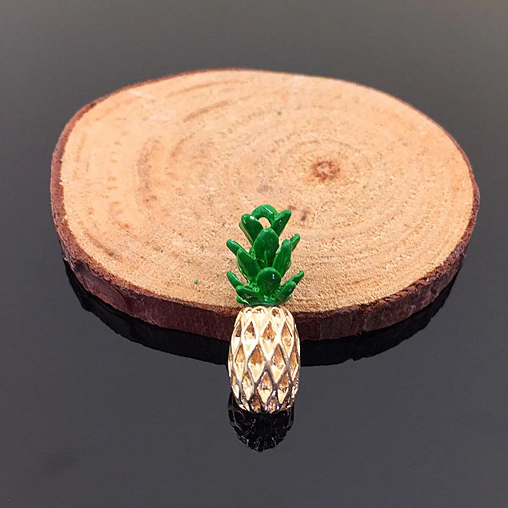 

Cute Fruit Pineapple Pendant For Necklace&Bracelet Pineapple Charms Ananas Pendant DIY Making Wholesale