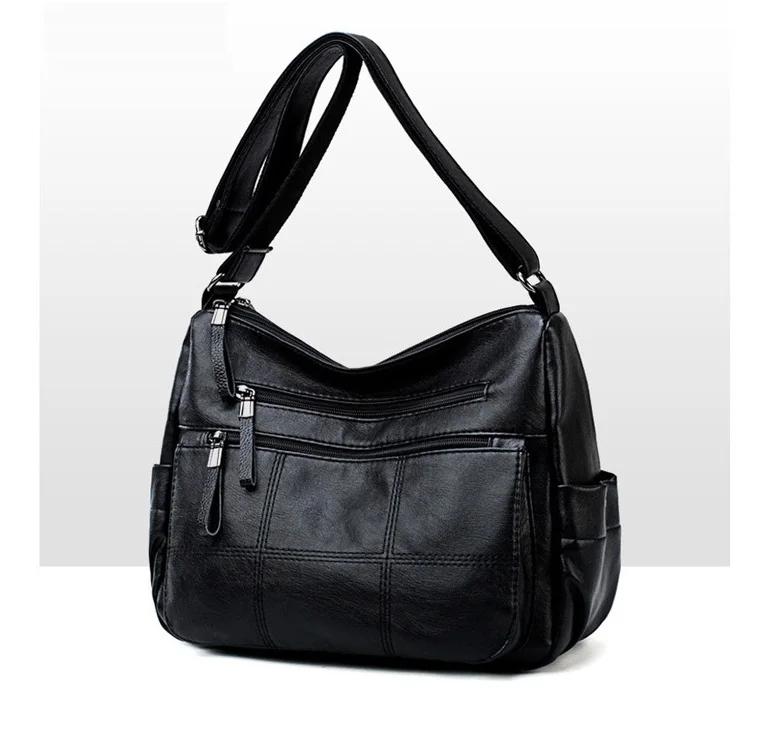 Роскошные Брендовые женские сумки, дизайнерские сумки из натуральной кожи для женщин, сумки-мессенджеры, повседневные женские сумки на плечо с цепочкой N365 - Цвет: Черный