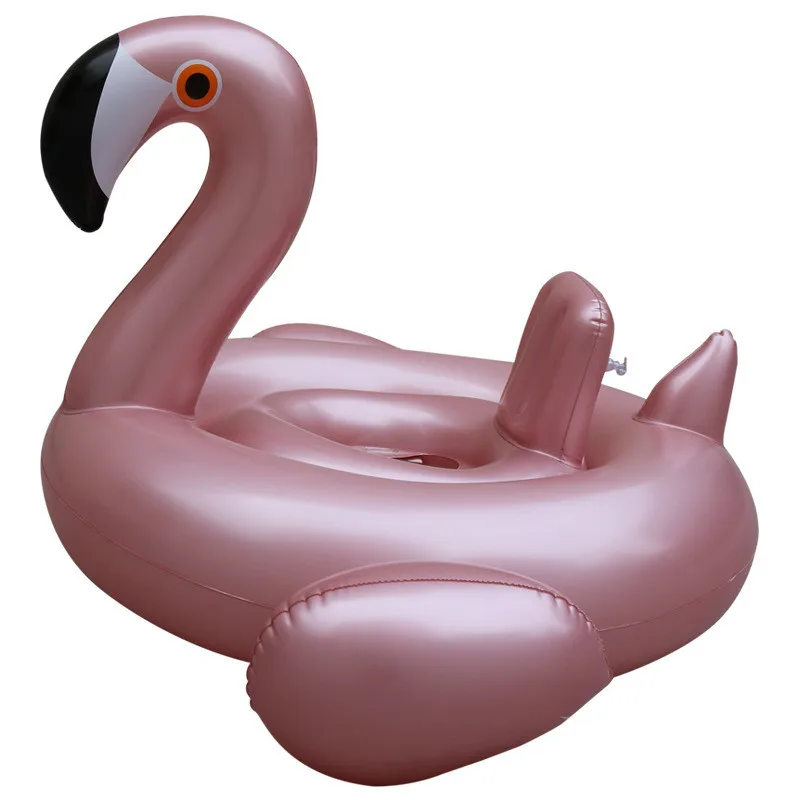 Надувной фламинго бассейн поплавок круглый матрас плаванье ming Лебедь плаванье кольцо сиденье лодка плот Лето вода забавный бассейн игрушки - Цвет: rose gold