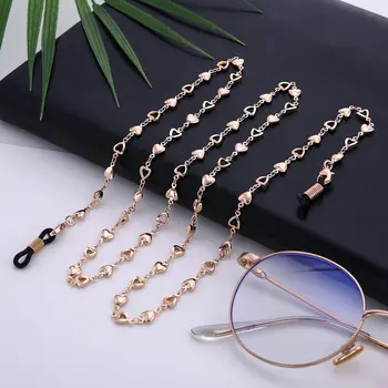

Teamer 78cm Glasses Heart Chain Strap Eyeglass Metal Chain Reading Glasses Cord Holder Neck Strap Rope Eyewear Accessories