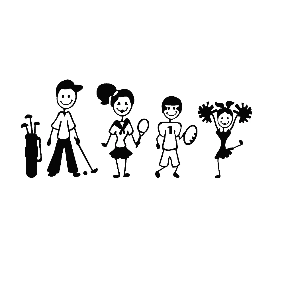 

12x28 см спортивные Семейные автомобильные наклейки виниловые декоративные наклейки высокого качества водонепроницаемые ZP0152