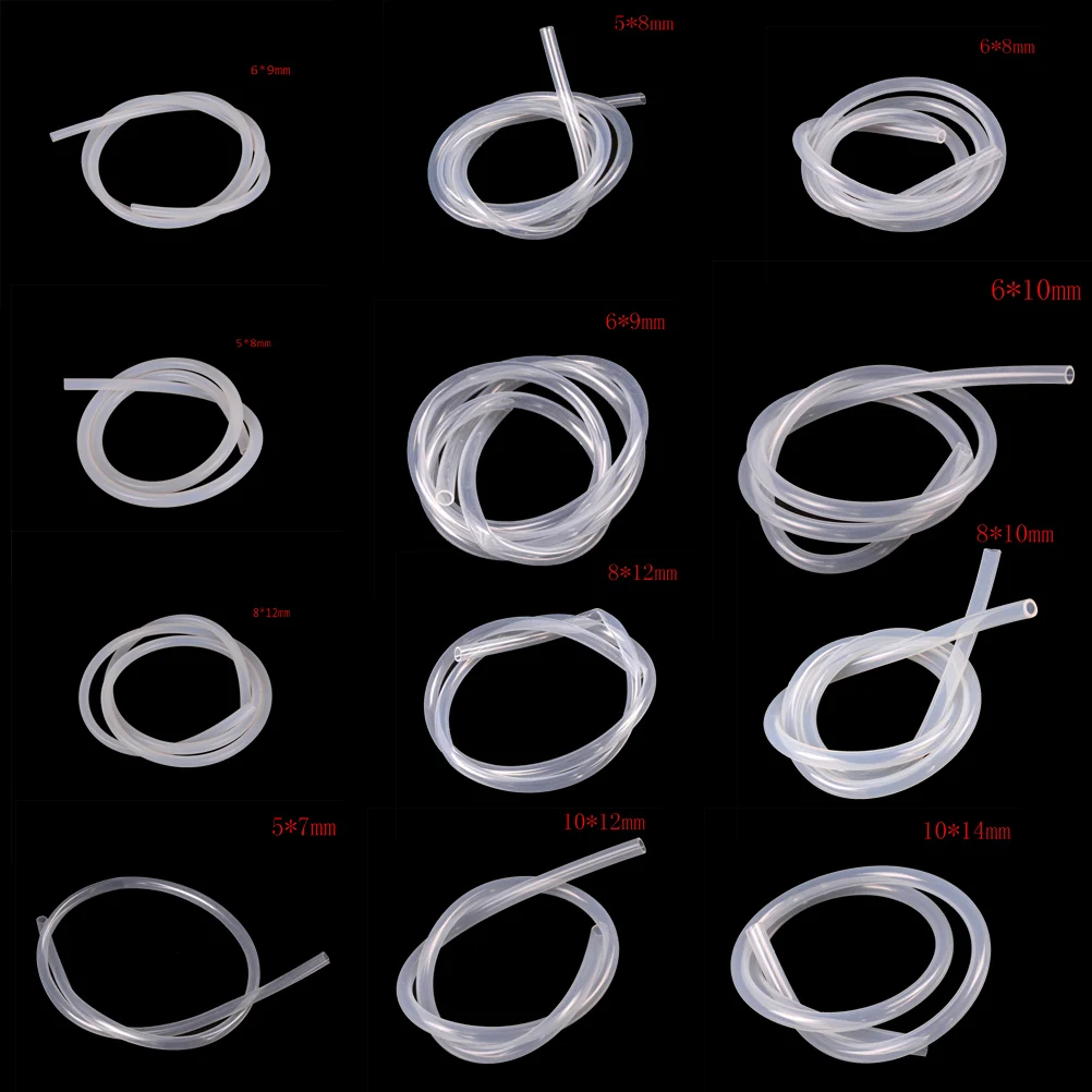 

1 Meter Food Grade Transparent Silicone Rubber Hose 4 5 6 7 8 9 10 12 14 16mm Out Diameter Flexible Silicone Tube
