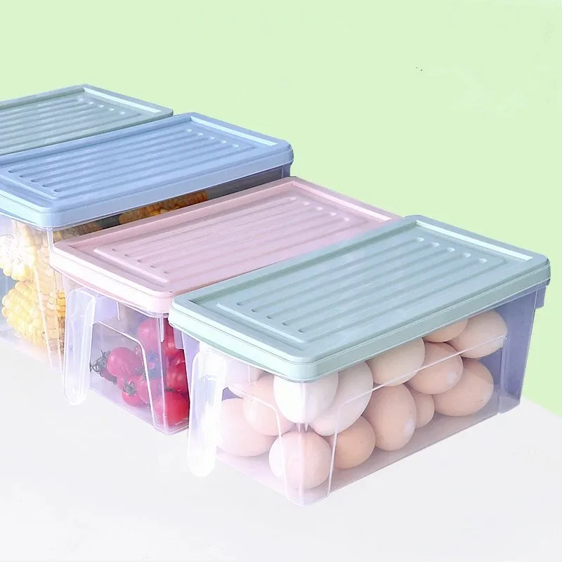 

VKStory Life House Square Storage Box For Food Refrigerator Keep Fresh Vegetable Egg Big Space
