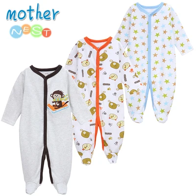 Мама гнездо 3 шт./партия Одежда для маленьких мальчиков удобные детские комбинезоны, зимняя плотная одежда для альпинизма Одежда для новорожденных от 0 до 12 месяцев, унисекс - Цвет: XTBJP1610234B