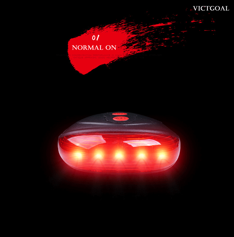 Clearance VICTGOAL LEB Bike Light LED Backlight Seatpost MTB Taillight 2 Laser Cycling Rear Lights Night Safety Warning Lamp Bicycle Light 8