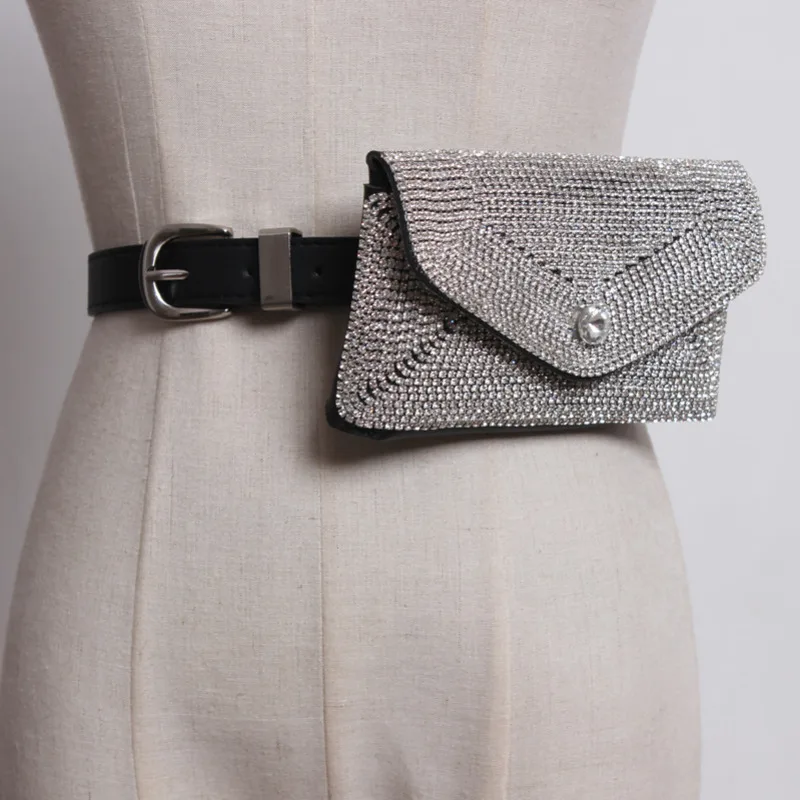 

[EWQ] 2018 New Summer Autumn Fashion Tassels Rhinestone Decoration Alloy Removable All-match PU Leather Belt Woman BL678