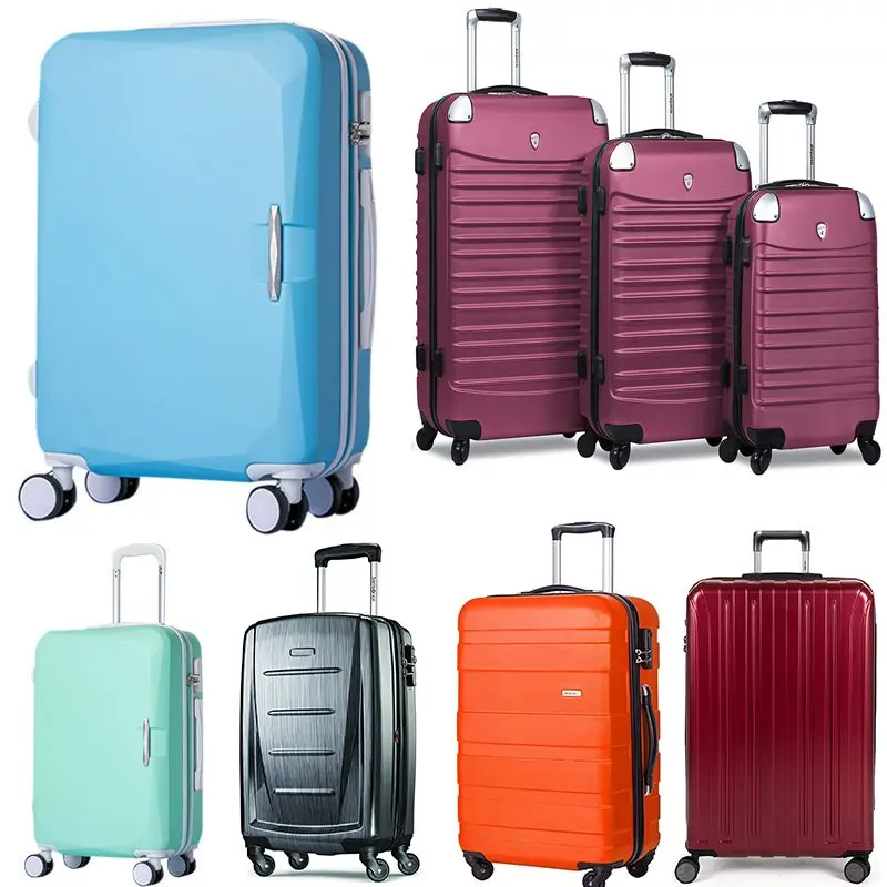 20" 24" 16" 28" 14" Dejuno Impact Hardside Spinner Luggage Burgundy Japan Style Travel Duffle