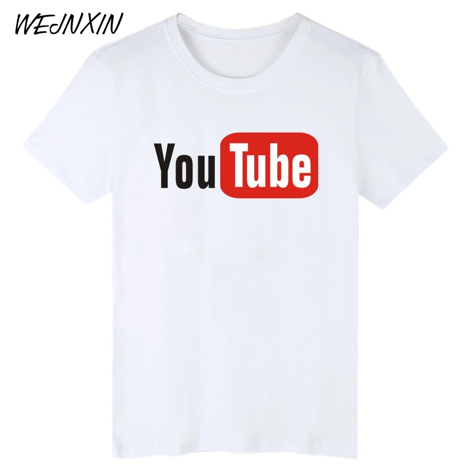 

VAGROVSY Youtube Logo Print T-shirt For Men Women Summer Youtube T Shirt Luxury Brand Clothing Tee Shirt Youtube Tshirt Tops Tee