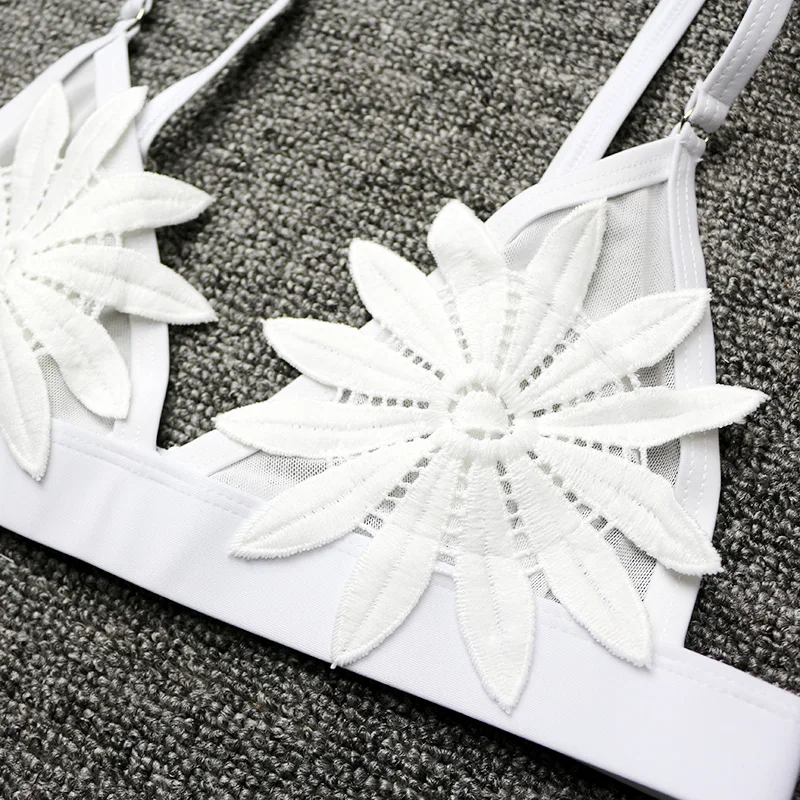 2018 New Bandage Two-pieces Bikini Set Sexy Push-up 3D Floral Swimwear Women Swimsuit Female Bathing Suit Bathers Beachwear (20)