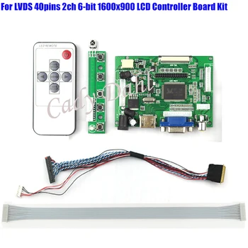 

Wholesale 10 Pcs HDMI VGA 2AV Controller Board + 40 Pins Lvds Cable + Remote Kit for Raspberry PI 1600x900 2ch 6 bit LCD Display