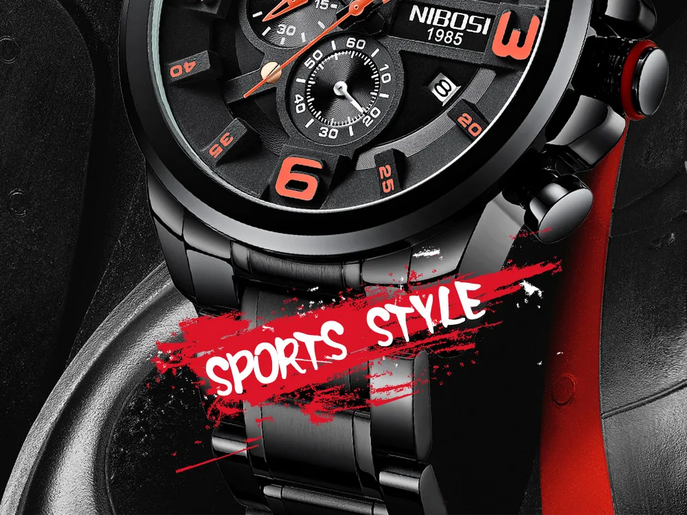 Relogio Masculino NIBOSI Men Watches Top Brand Luxury Waterproof Sports Watches For men Stainless Steel Clock Reloj Hombre 2018  (2)